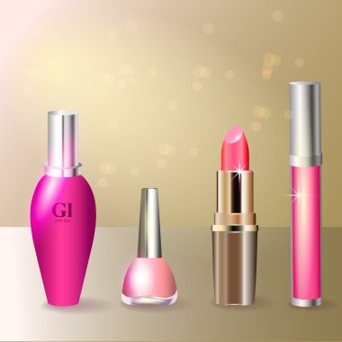 Make up and cosmetics vector illustration clipart