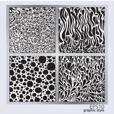 Vector set of abstract backgrounds. clipart