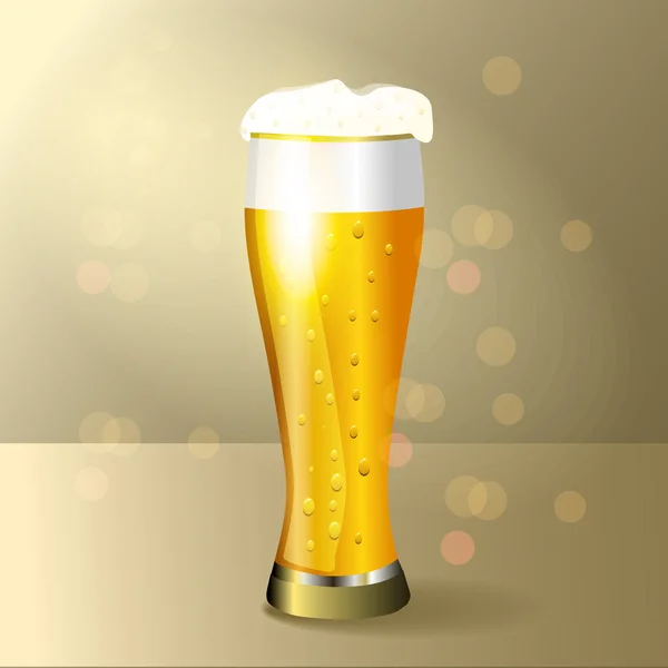 Glas Bier Vectorillustratie — Stockvector