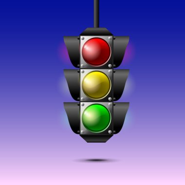 Traffic lights,  vector illustration  clipart