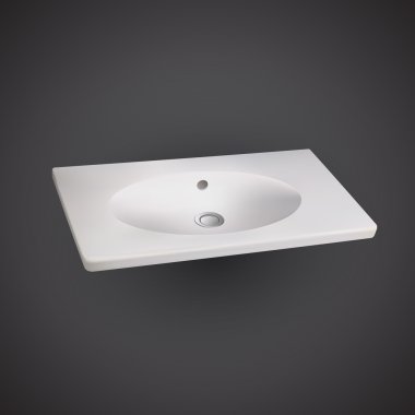 Modern washbasin or sink, vector clipart