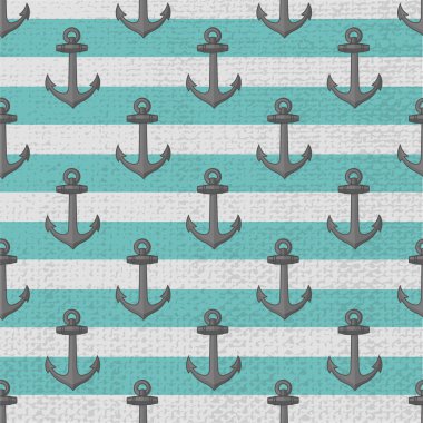 Seamless vector anchor pattern background clipart
