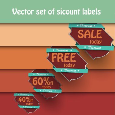 Vector set of vintage labels clipart