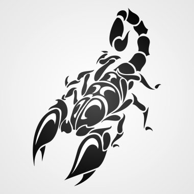 Tattoo scorpio, vector illustration  clipart