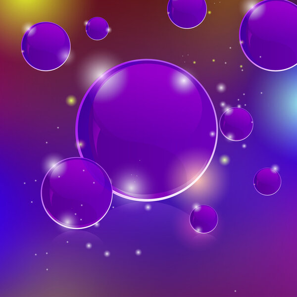 Glowing abstract background with bubbles