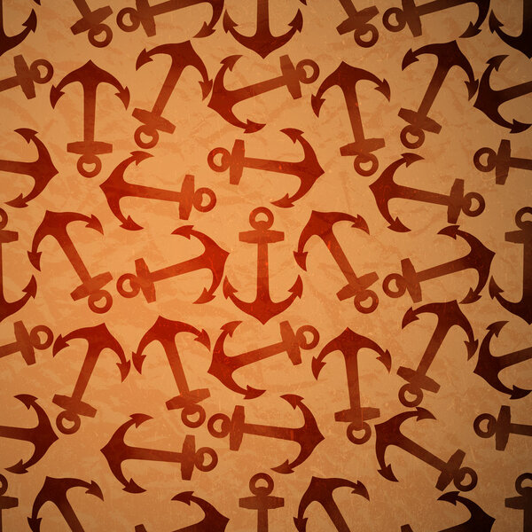 Бесшовный векторный якорный фон
