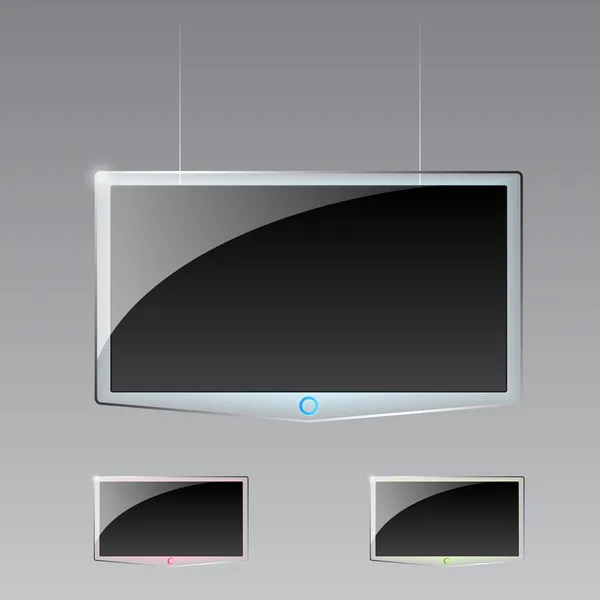 Σύγχρονη Τηλεόραση Led Τεχνολογία Διανυσματικά Εικονογράφηση — Διανυσματικό Αρχείο