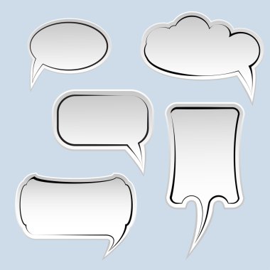 Speech And Thought Bubbles With Space For Text clipart