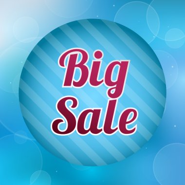 Big sale sticker, vector clipart