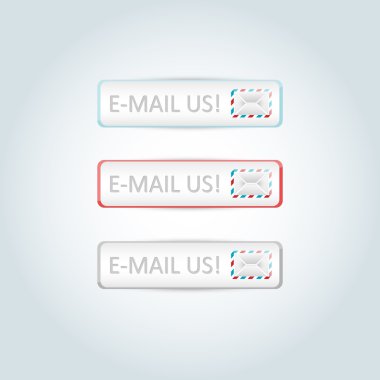 Mail design elements for website, vector clipart