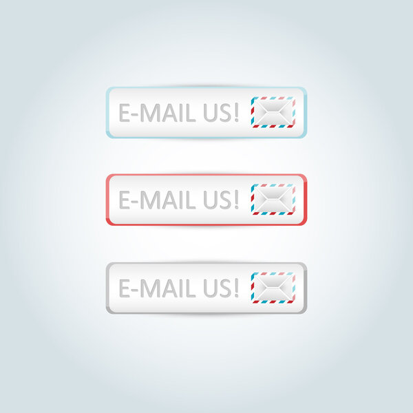 Элементы дизайна почты для сайта, вектора
