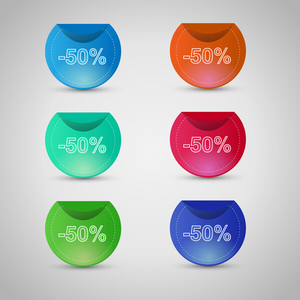 Набор векторных наклеек и этикеток
