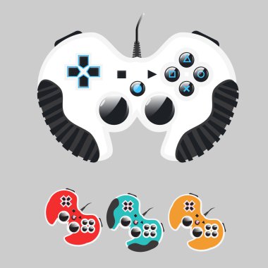 Set of gamepads, vector clipart