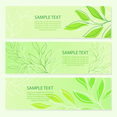 Spring green leaf backgrounds. vector illustration clipart