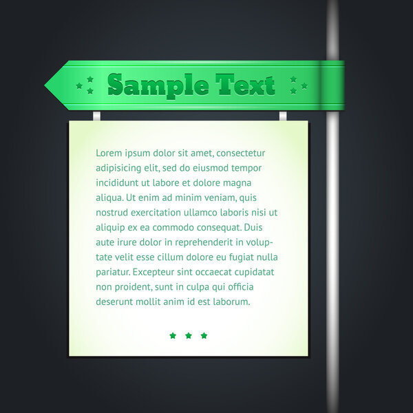 Vector banner with pillar