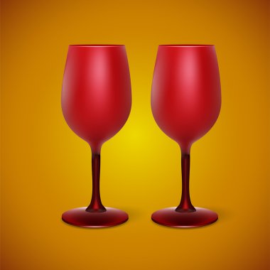 Vector illustration with wineglasses clipart