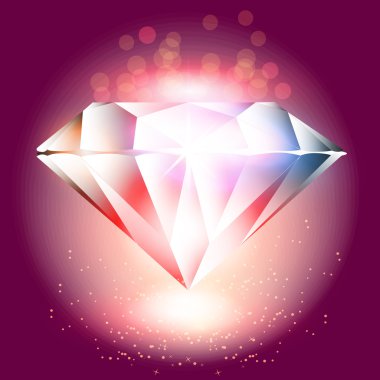 Vector crystal,  vector illustration  clipart