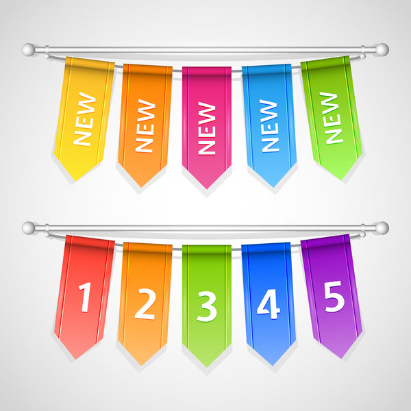 Vector sale labels with numbers