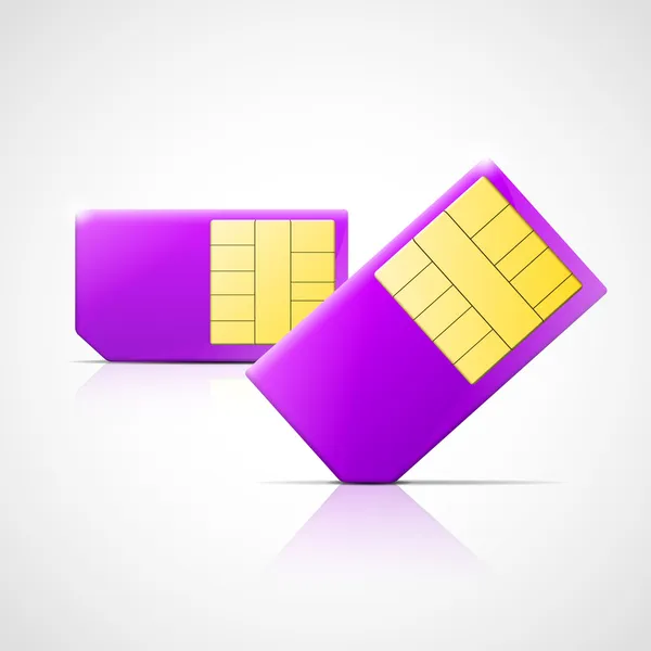 Vector Sim Cards Vector Illustration — Stock Vector