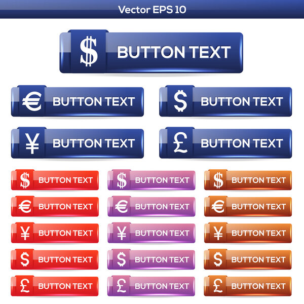 Set of vector icon buttons