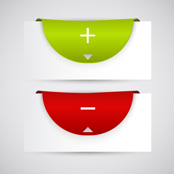 Набор разноцветных ярлыков. Векторная иллюстрация
