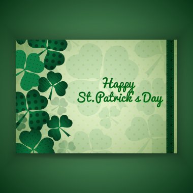 St. Patrick Greeting Card, vector clipart