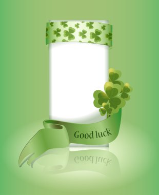 Vector greeting card - Good luck clipart
