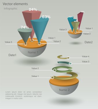 kağıt origami Infographic elemanları