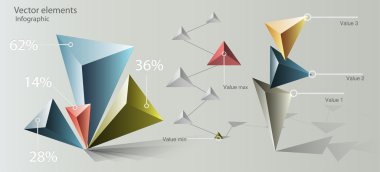 kağıt origami Infographic elemanları
