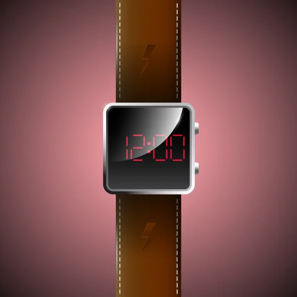 Vector Illustration Led Watch — Stock Vector