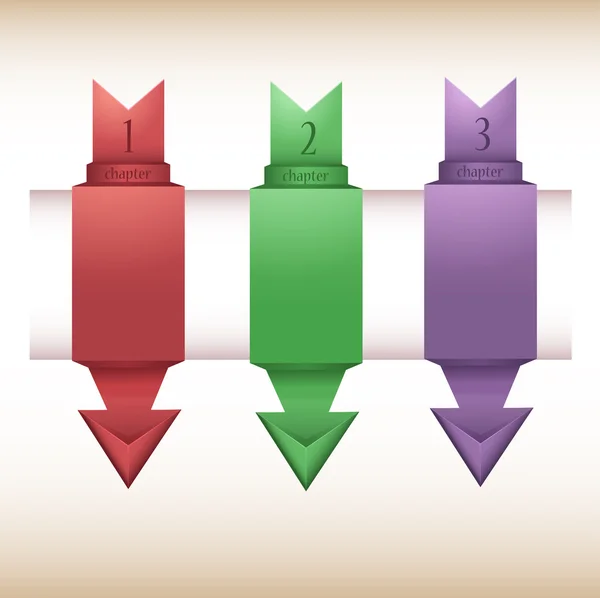 Színes Origami Stílusú Szám Lehetőségek Banner Vektoros Illusztráció Stock Vektor
