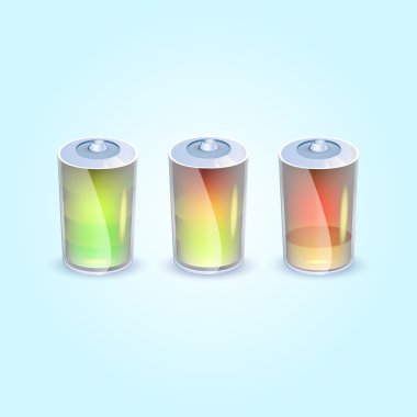 Vector batteries icons, vector  illustration  clipart