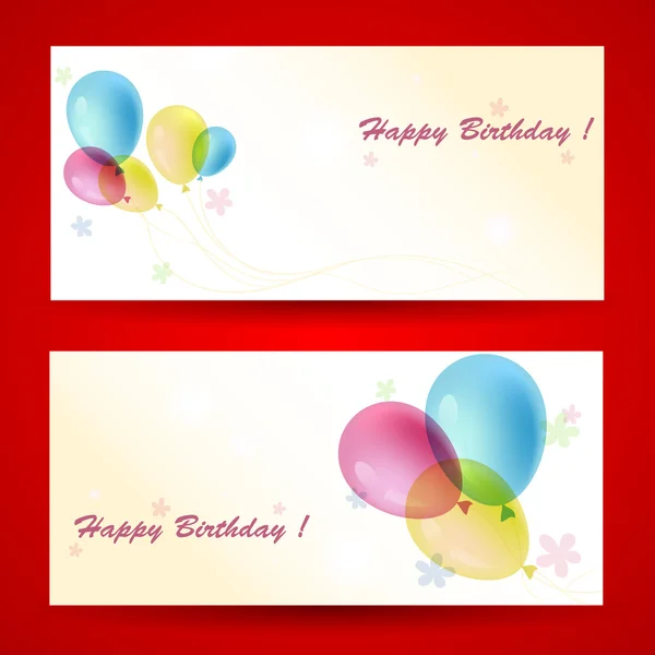 Birthday Greeting Cards Vector Illustration — Stock Vector