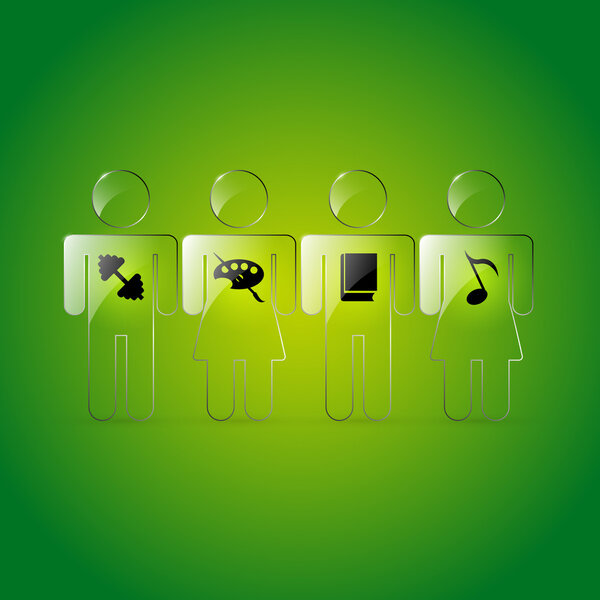 Векторный набор знаков хобби
.