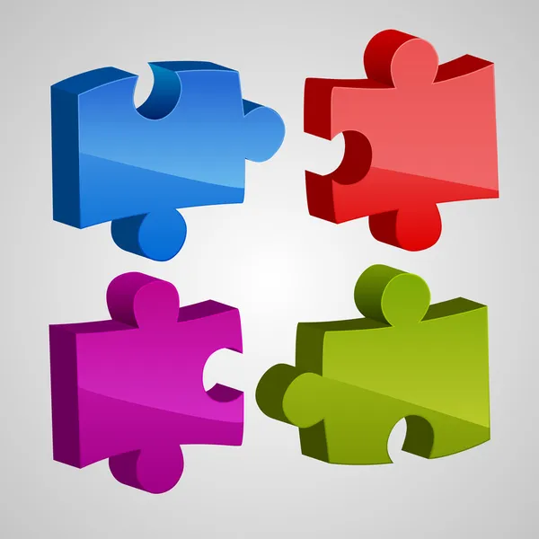 Colored Puzzles Vector Illustration Royalty Free Stock Illustrations