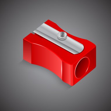 Vector red pencil sharpener clipart