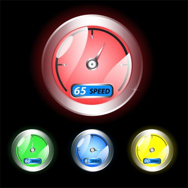 Vector dashboard speedometer icons clipart