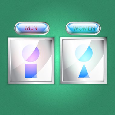 Vector male female icons clipart