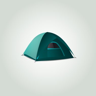 Vector tent,  vector illustration  clipart