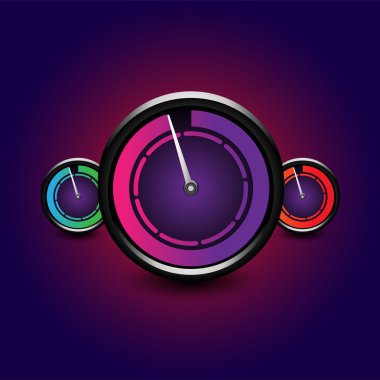 Set of vector speedometers clipart