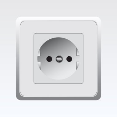 white Socket,  vector illustration  clipart