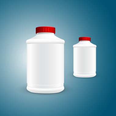 Plastic jars. Vector illustrations. clipart