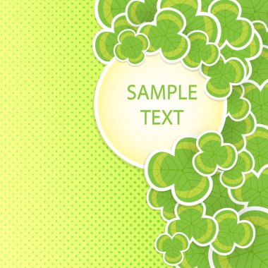 Clover vector background on the occasion of st patricks day clipart