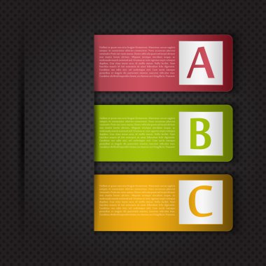 A B C Options Vector Labels clipart
