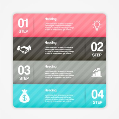 Modern Step By Step Web Elements. Vector Design Infographics clipart