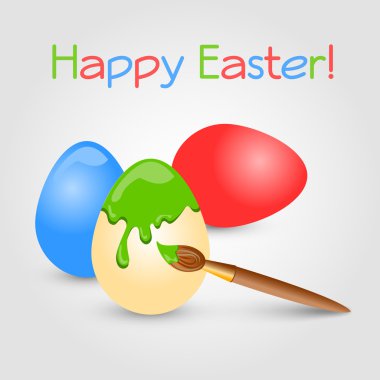 Vector background with easter eggs. clipart