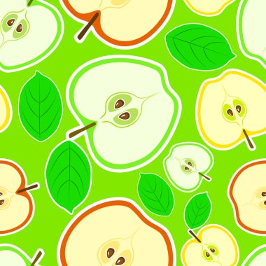 Vector background with apples. clipart