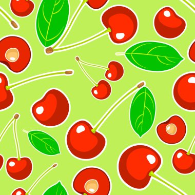 Vector background with cherry. clipart