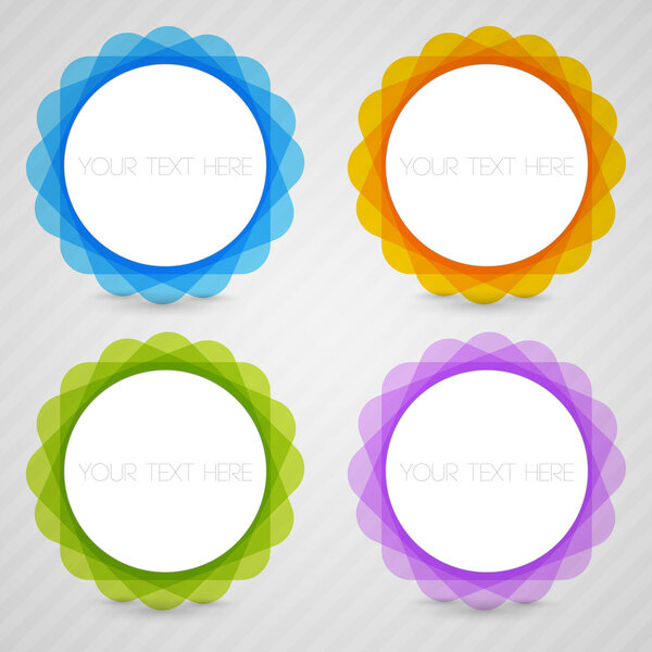 Четыре решения - варианты с пространством для вашего контента
.