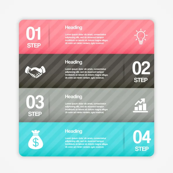 Modern Step Step Web Elements Vector Design Infographics — Stock Vector